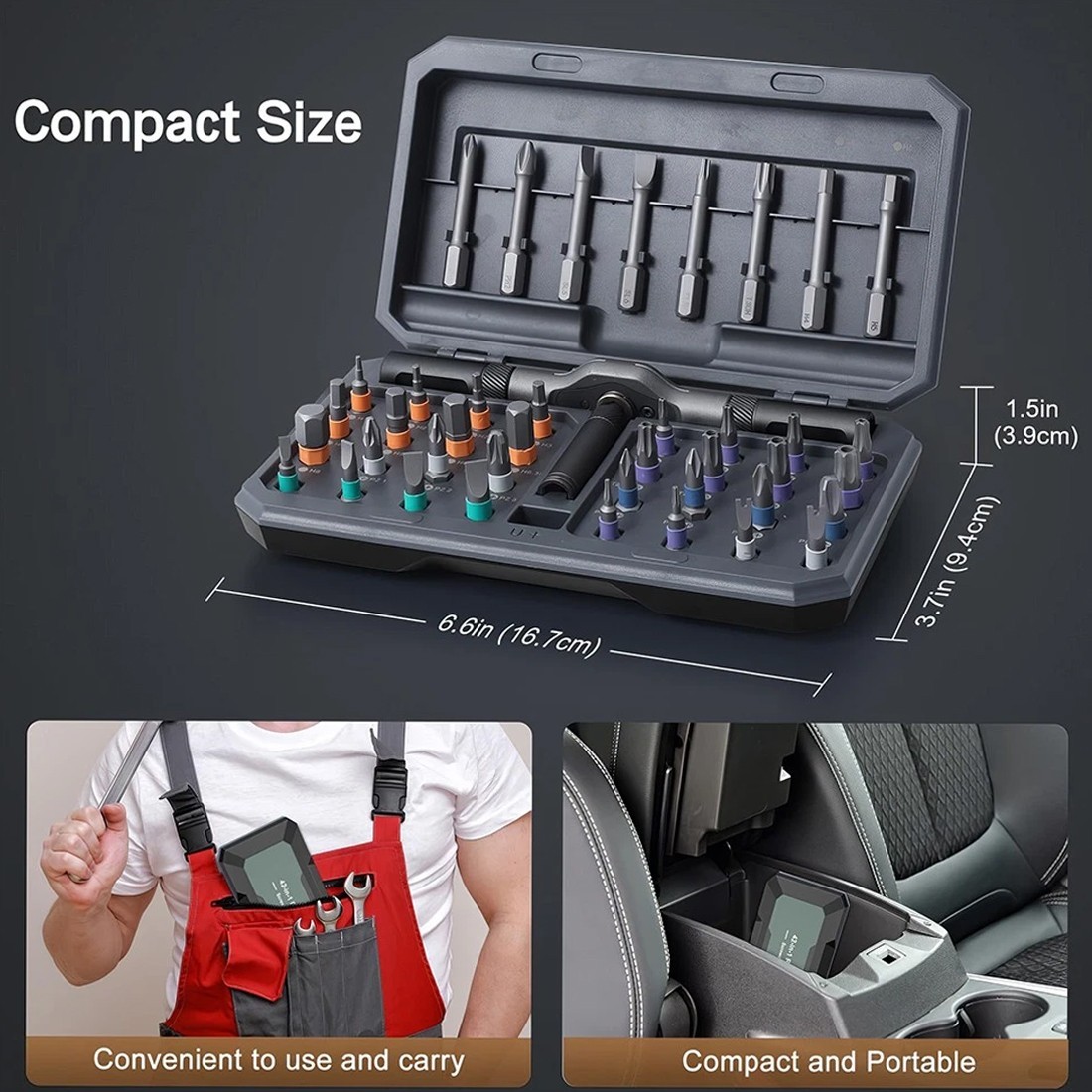 42-in-1 Magnetic Ratchet Screwdriver Set – DIY Tool Kit - Image 4