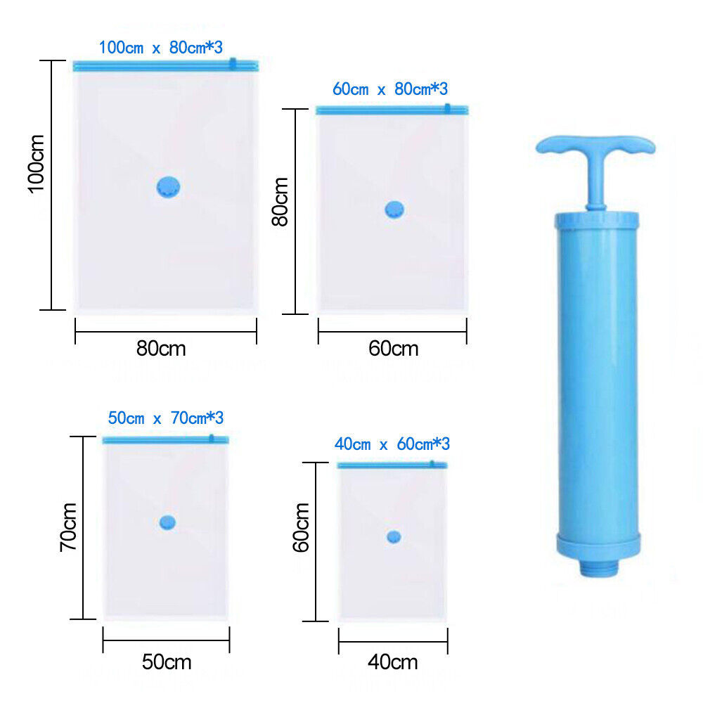 12 Vacuum Storage Bags with Hand Pump – Space Saving Set - Image 7