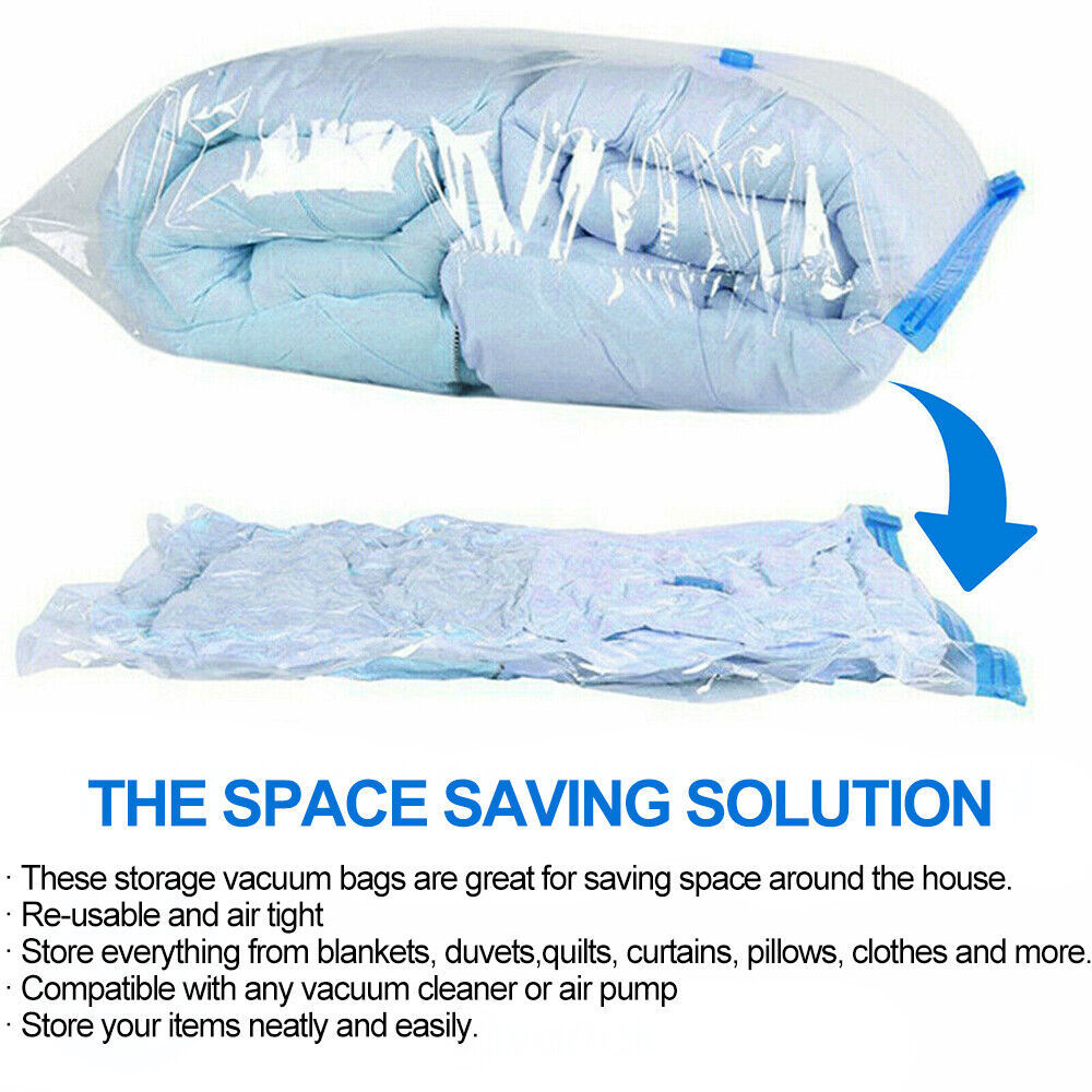 12 Vacuum Storage Bags with Hand Pump – Space Saving Set - Image 2