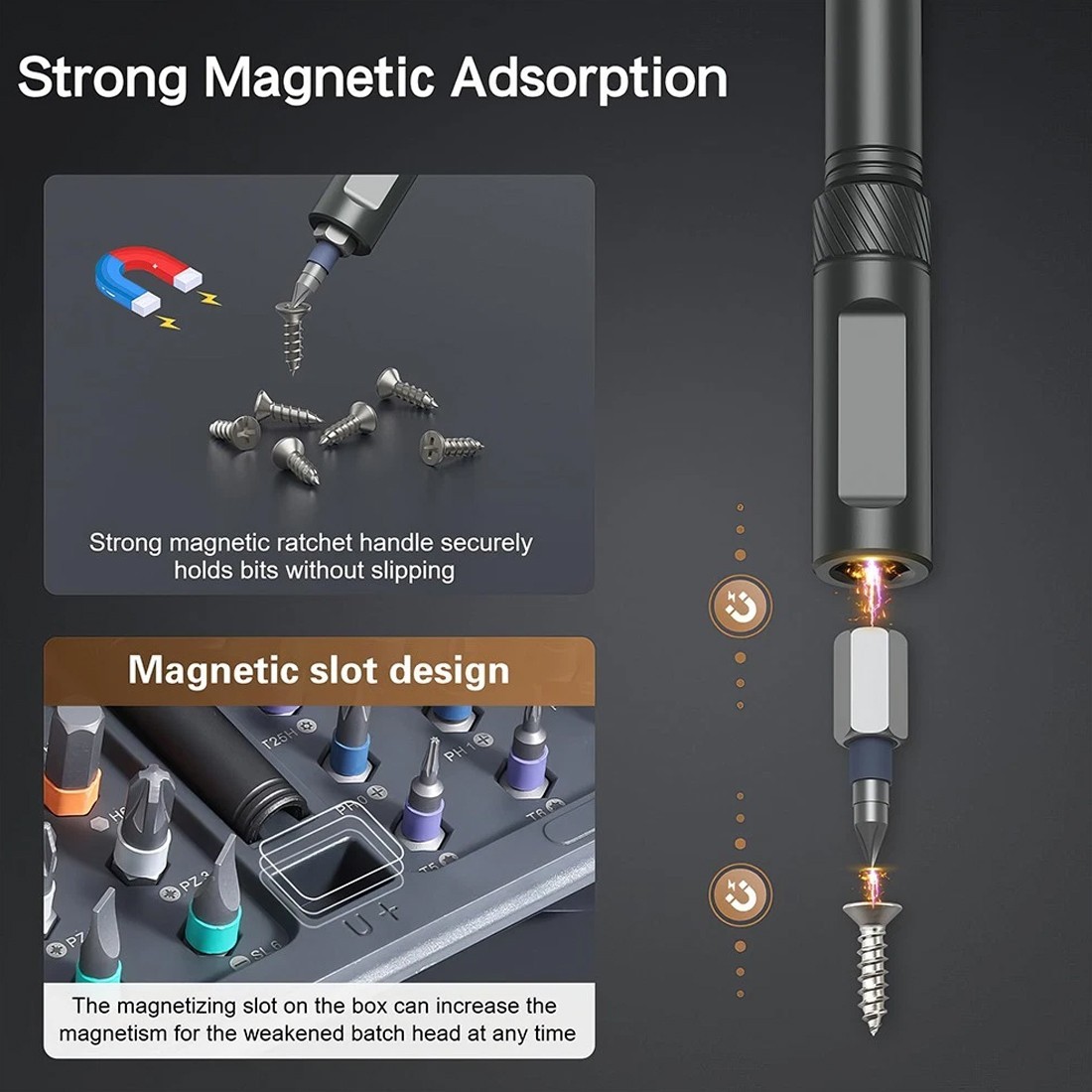 42-in-1 Magnetic Ratchet Screwdriver Set – DIY Tool Kit - Image 5