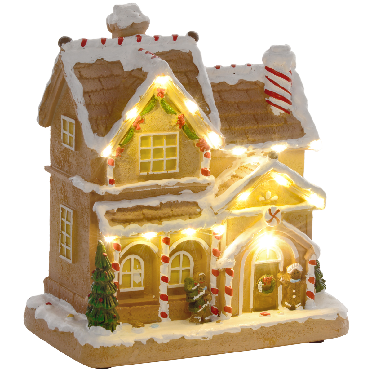 HOMCOM Light-Up Musical Christmas Gingerbread House ππ¬