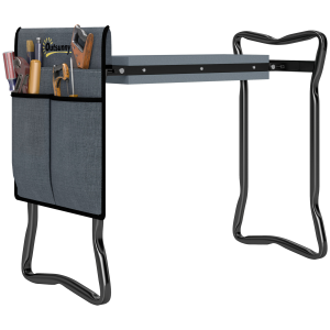 Outsunny 2-in-1 Folding Garden Kneeler & Seat with Tool Bag